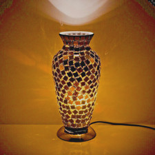 Black Tile Mosaic Glass Vase