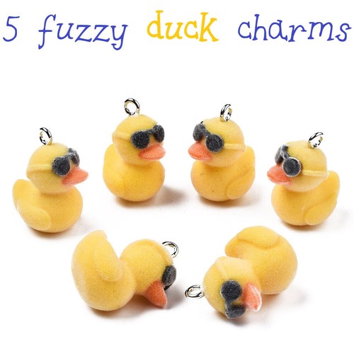 Fuzzy duck charms - duck,