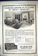 Antique Old Print 1919 Harrods Furniture Standard Bank South Africa Gandhi 20th