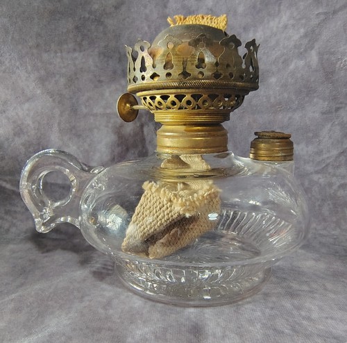 Antique finger glass - finger, lamp