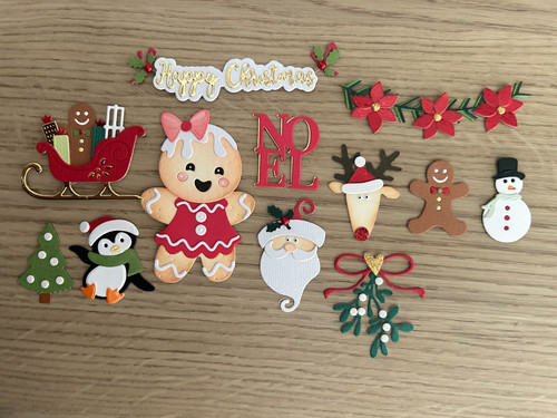 Mixed christmas embellishments - mixed,