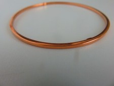 Gold Slave Bangle 3mm Ladies 9 Carat Rose Gold 62mm Diameter