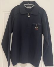 Paul & Shark Jumper Mens Large Black 1/4 Zip Quarter Neck Pullover Yachting