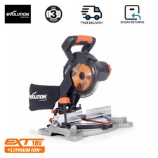 Evolution R185CMS-Li  Cordless Compound Mitre Saw Inc Multi-Material Blade 18v