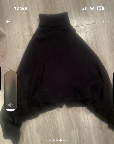 Women black poncho - tu, one