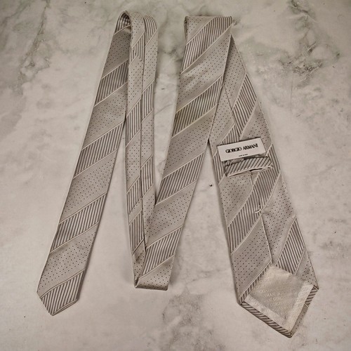 Giorgio armani silk tie - tie, silver