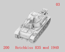 3D Printed 1/72 French Hotchkiss H35 mod 1940 Light Tank Unpainted Model Kit-3