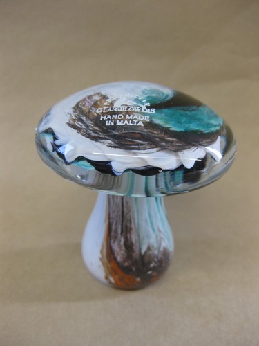 Art glass mushroom - art,