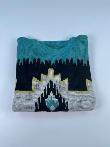 Cream black turquoise - cream, aztec