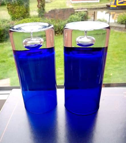 Block hand blown cobalt - ,