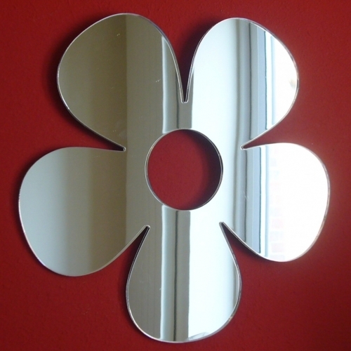 Daisy shaped acrylic mirrors - shaped,