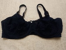 Berlei wired and unpadded balcony navy bra UK size 38F used condition 
