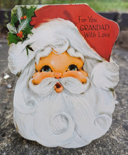 Vintage Used Grandad Santa Father  Christmas 1960's USA Greeting Card (EB10349)