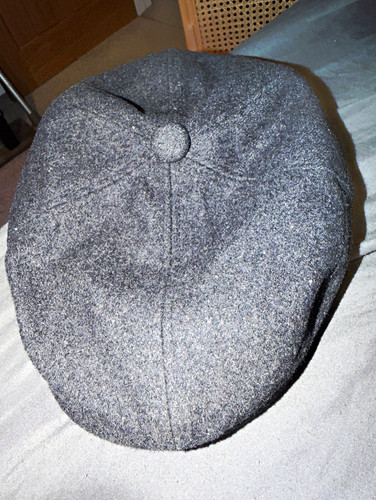 Men grey wool felt - wool, newsboy