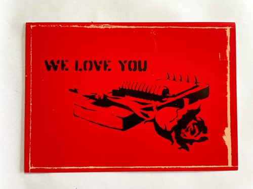 Banksy original love you - -,