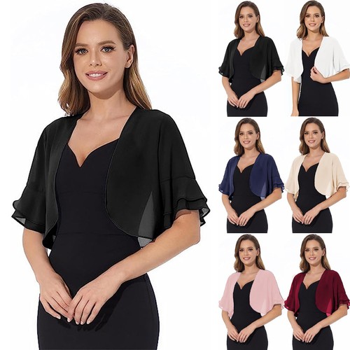 Womens cropped chiffon open - cropped,