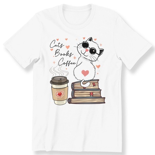 Cats books coffee - books, ladies