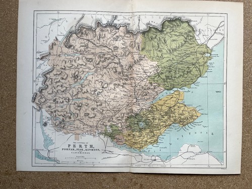 Antique map the counties - map,