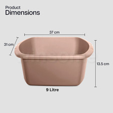 Washing Up Bowl Plastic Circular Rectangular Kitchen Basin Sink Small & Large