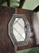 Mexican Tin Mirror Etched