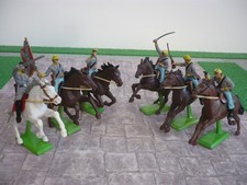 BRITAINS DEETAIL CIVIL WAR SET 6 MOUNTED CONFEDERATE SOLDIERS #2