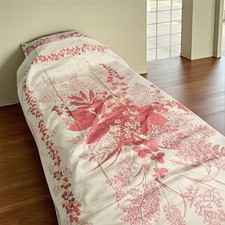 Vintage Vantona Cream Peach Floral Single Bed Quilt Cover Pillowcase Set UNUSED