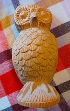 Carved wooden owl