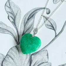 Certified Green Jade Heart