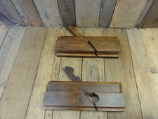 Antique Vintage 2x Tongue & Groove Grooving Complex Wooden Moulding Plane Tool