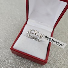 Moissanite band ring in