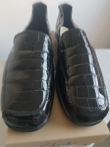 Ladies black patent - black, leather