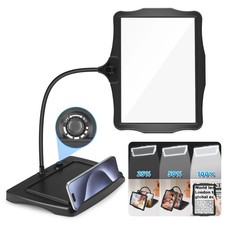 NZQXJXZ 10X Rechargeable Magnifying Glass LED Light & Stand Gooseneck Magnifier