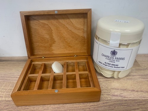 Church alter bread wafer box - alter,