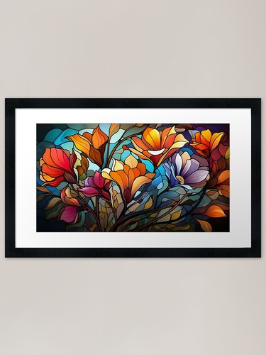 Stained glass flowers - stained, of