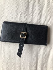 Black Leather Travel Jewellery Wrap