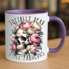 Floral Skull Mug for