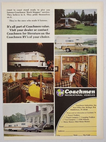 1976 print coachmen travel - print,
