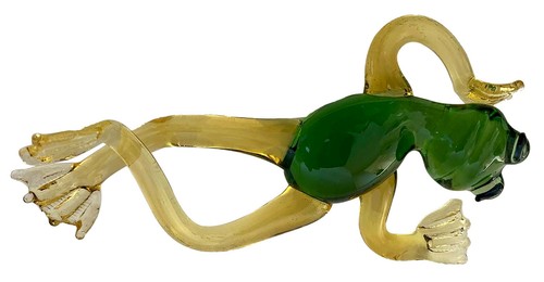 Blown glass green yellow - blown,
