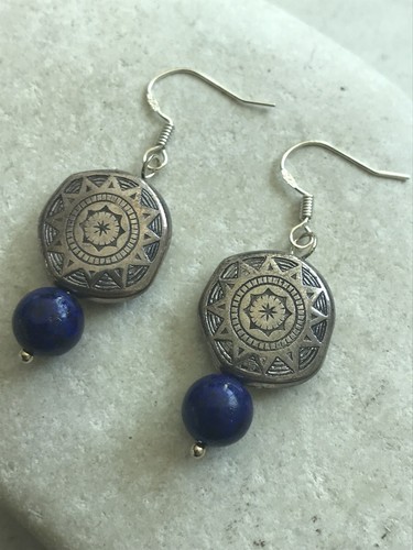 Lapis lazuli boho shields - lapis,