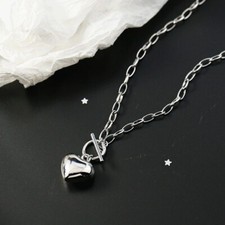Solid Heart Pendant Necklace