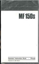 Massey Ferguson MF150s Plough Operators Manual - MF 150s