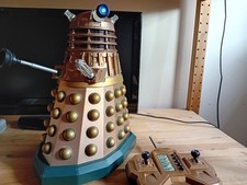 BBC Doctor Who Remote Control Gold Dalek 12” - Limited Working, Spares / Repairs
