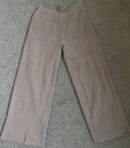 Qed london beige knit - london, wide-leg