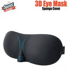 Eye Cover Sleeping Mask 3D Soft Padded Eye Mask Blackout Night Travel Blindfold