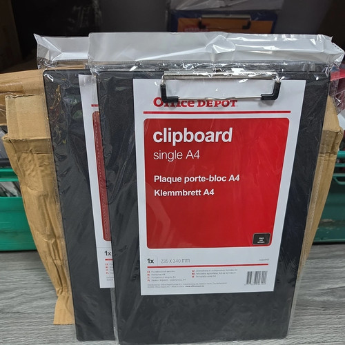 Job lot 50x black clipboards - lot,