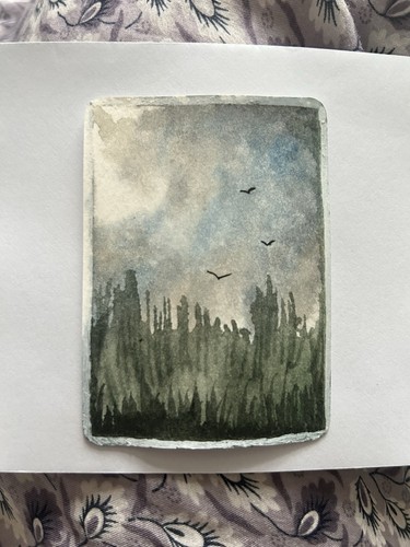 Solitude original aceo - solitude,