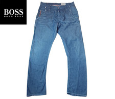 Genuine Hugo Boss Men's Washed Blue Comfort Fit Jeans W32 L34 100% Cotton Denim