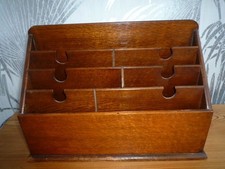 VINTAGE WOODEN LETTER RACK