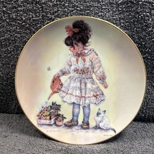 Lovely Christine Haworth Paintbox Poppet Plate - Little Miss Green Fingers