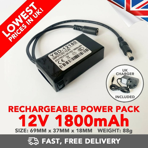 12v power bank 1800mah - power,